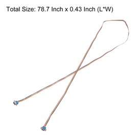 MECCANIXITY IDC Rainbow Wire Flat Ribbon Cable DB9 Male to DB9 Female 78.7 Inch Length 2.54mm Pitch Breadboard Jumper Wires for Electronic Projects