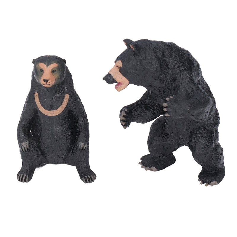 5pcs Black Bear Figure Toys Realistic Wild Animals Bear Action