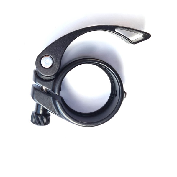 CarbonEnmy Bicycle Seat Clamp Aluminium with Quick Release Saddle Clamp 38.1 mm Black