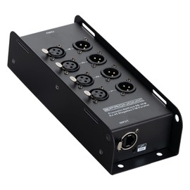 Pronomic NetCore SB-3FM Multicore Stagebox F/M Parallel - Stagebox with 4 XLR Sockets (Female), 4 XLR Sockets (Male) and 2x RJ45 Socket - for Transmission of Analogue or Digital Signals