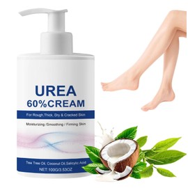 60% Urea Cream - Deep Moisturizing for Cracked Heels, Dry Skin on Feet, Hands & Knees-Urea Hand Foot Cream for Intense Hydration and Softening