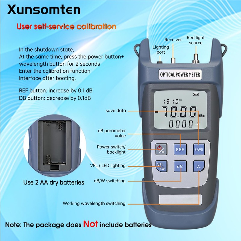 Xunsomten - Fiber Optic Tester 3 in 1 Function Optical