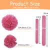 Yosawo Pack of 12 Tissue Paper Pompoms Decorative Paper Flower