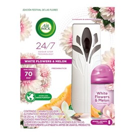 Air Wick® Freshmatic® Aromatizante De Ambiente Automático, Aparato + Repuesto Aroma Pétalos de Dalia de 250 ml