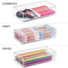 mDesign Small Cosmetic Box with Lid - Ideal Makeup Storage