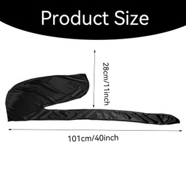 Silky durag, Black durag mens, Stylish & Comfortable Durags, Ultra-Soft & Wrinkle Free Satin Tails, Premium Durags for Men or Women, for Waves, Braids, Dreadlocks and Headwrap.(Black)
