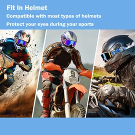 ATV Dirt Bike Goggles Motorcycle Motocross Accessories For Men Women Riding MX MTB UTV Bike Powersports Goggles Adult Youth Kids UV400 Anti-Fog Scratch Windproof Dustproof Color Lens（Flag）