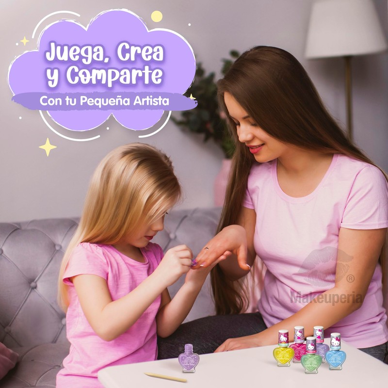 MAKEUPERIA Set de Esmaltes para Niñas, 15 Piezas con Colores