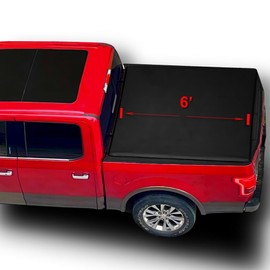 OSOBAK Soft Roll Up 6' Truck Bed Cover Compatible for 1982-1993 Chevy S10 GMC S15 Sonoma Vinyl Tonneau Cover| Fleetside Only Not for Stepside