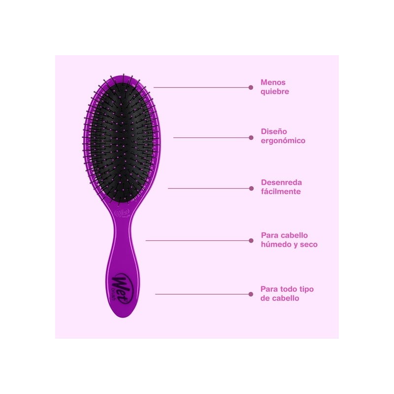 Cepillo Wet Brush Detangler original Púrpura unisex 1 pza