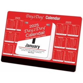 2025 Daily Tear-Off Desk Calendar - Day-to-Day Organiser Planner with Inspirational Quotes & Fun Facts - Freestanding Desktop Office Calendar UK