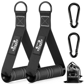 COOBONS FITNESS Heavy Duty Exercise Handles, Gym Handles for Cable Machine Attachment, Grip Gym Equipment, Resistance Bands, and Weight Lifting