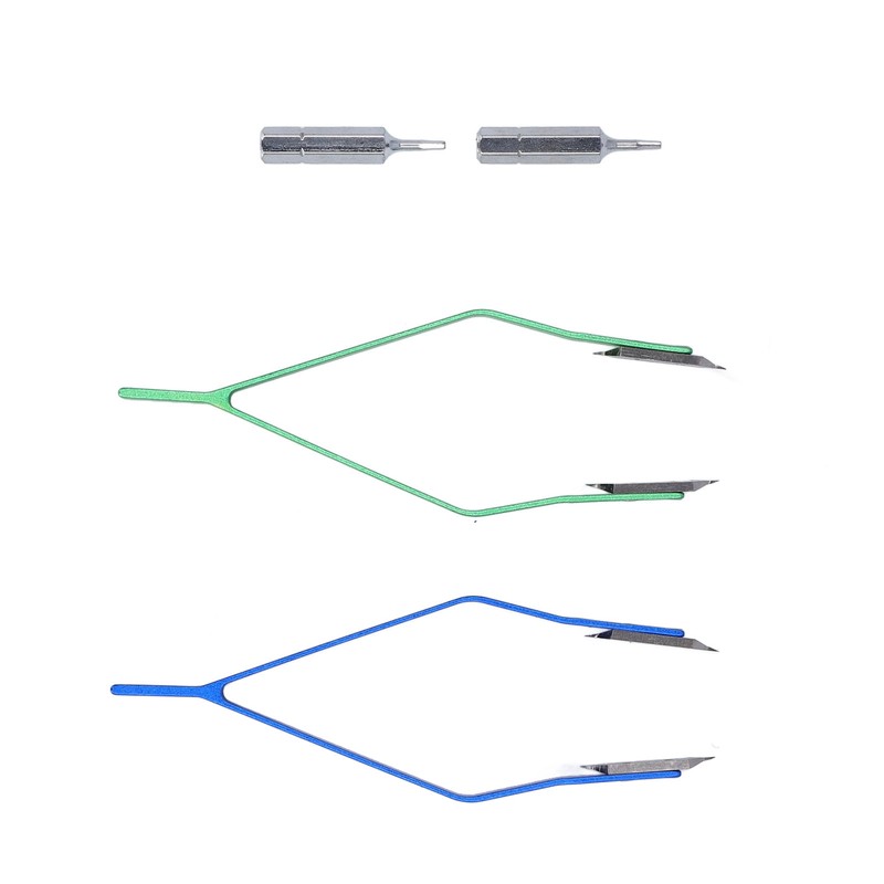 2PCS V Shape Spring Bar Tweezers Professional Alloy Steel Watch