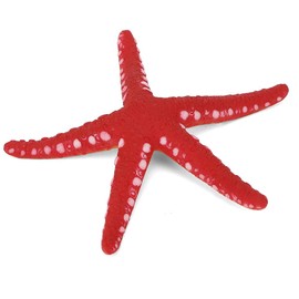Zerodis Aquarium Simulated Fish, Lifelike Glowing Plastic Fake Starfish Ornament Aquarium Decor Floating Ornament (Red)