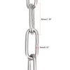 sourcing map Stainless Steel 304 Hardened Proof Coil Chain 1.5m