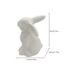 Ceramic Bunny Figurine - Holiday Rabbit Statue Decor | Modern