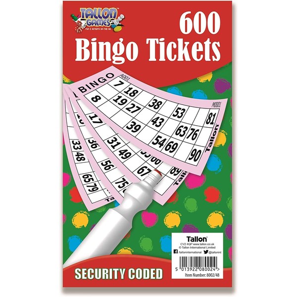 2 X 600 Bingo Tickets Stationery Multi Game Toys Kids Adult Fun Books Pages Jumbo