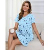 Marvmys Women Plus Size Nightgowns Short Sleeve Sleep Shirts 2