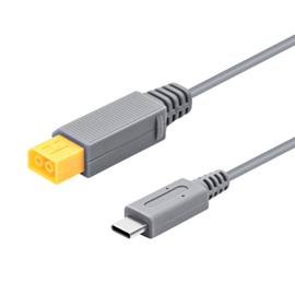Mcbazel 2 Meters Type C Power Chager Cable Charging Cord for Wii U Only - Gray (NOT for Wii)
