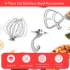 Stainless Steel Mixer Accessories Compatible with KitchenAid 4.5-5 Qt Tilt-Head,