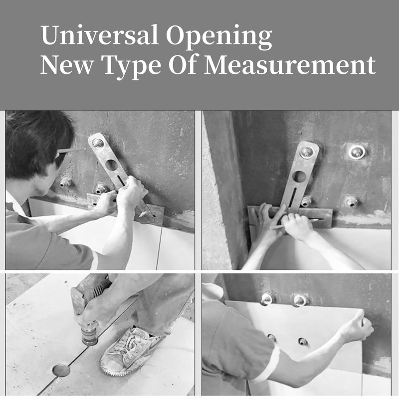 Tile Hole Locator, Adjustable Stainless Steel Floor Drilling Guide Finder
