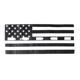 JeCar Tail Light Decal American Flag Rear Light Sticker Exterior Accessories Compatible with Dodge Challenger 2015-2023, Carbon Fiber