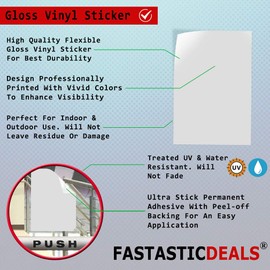 Notice Keep Door Closed at All Times. Do Not Prop Open. Label Decal Sticker 9 inches x 12 inches