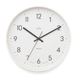 Acctim Aster Non-Ticking Sweep Sleek Wall Clock (White)