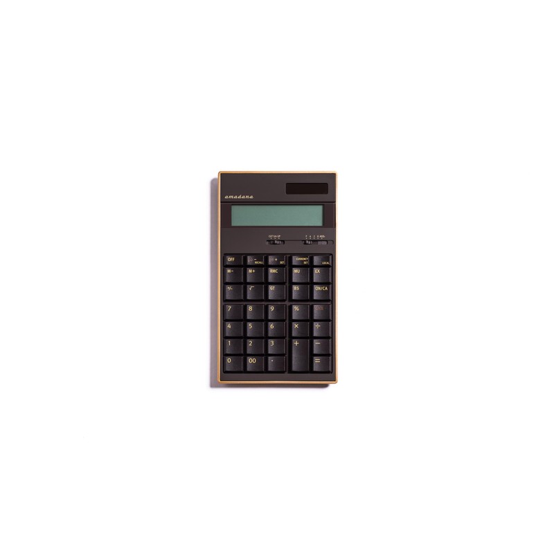 amadana LCA-704S-BR Electronic Calculator Sleeve Case Set (Brown) [Great Gift]