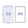Evour, A5 / C5 White Self-Seal Pocket Envelopes, Letter Envelopes,