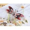 Alilang Red Dragonfly Pendant Splendid Enamel Ruby Necklace