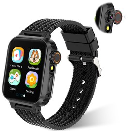 MiracDan Children's Smartwatch, Watch Children for 32 Puzzle Games, with Torch, Camera, 32 Games, Music, Alarm Clock, Pedometer, Children's Watch Girls Boys for Teenagers from 5 Years (Black)