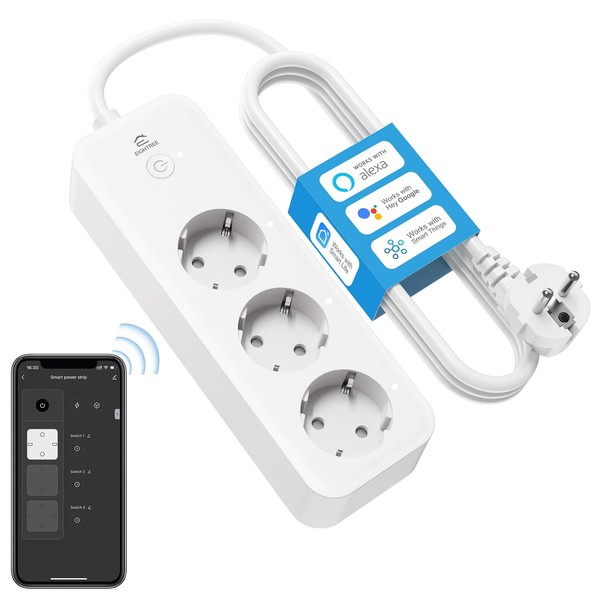 Eightree Eightree Smart Wlan Steckdosenleiste mit 3 AC-Anschlsse, Smart Mehrfachsteckdose