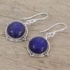 NOVICA Artisan Lapis Lazuli Dangle Earrings and Sterling Silver from