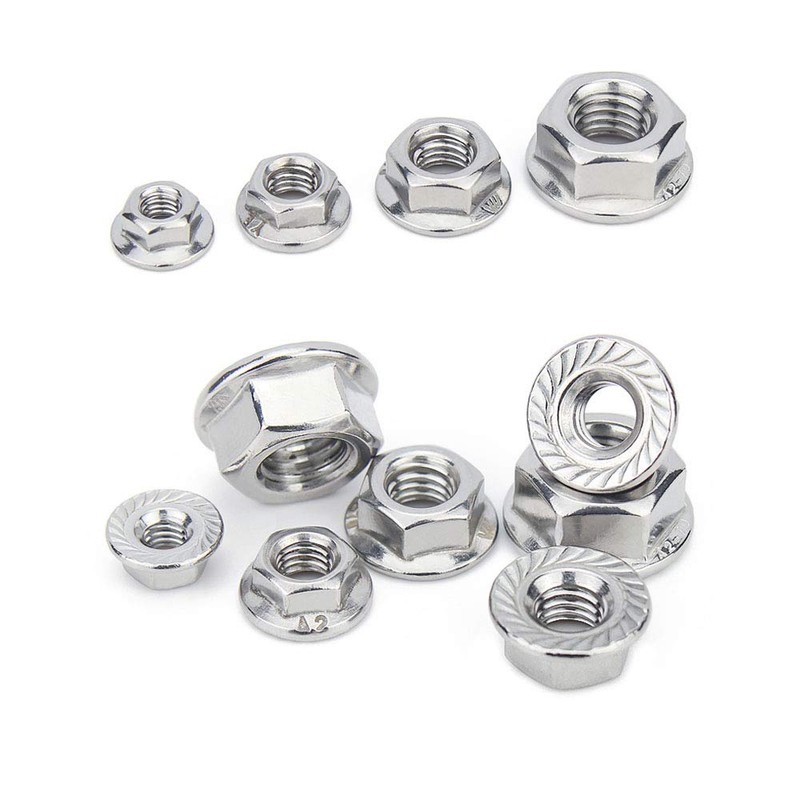M8 x 1.25mm Serrated Flange Hex Lock Nuts, SpzcdZa 25pcs