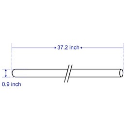 HQUA-OWS-12Q Quartz Sleeve for OWS 12GPM Water Purifier, 4 O-Rings Included.