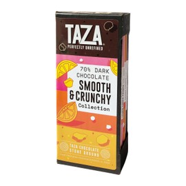 Taza Chocolate Organic Smooth & Crunchy 70% Dark Bar Variety Pack Bundle, 2.5 oz (4 count), Vegan