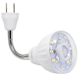 LED Motion-Activated Sensor Dusk To Dawn PIR Night Light AC Outlet Directional Flexible Rotatable 360 Socket Plug-in Wall Stairs Lamp Indoor Closet Cabinet Toilet Garage Ceiling Basement 3W 6500K