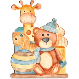 Baby Gift Wooden Card - Children's Room Birthday Card | Birth Gift, Cute Baby Decoration, Gift for Newborns, Cute Gift for New Parents, Cute Baby Decoration Boys and Girls