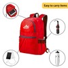 INTIRILIFE Foldable backpack ultralight in Red - 36L unisex hiking