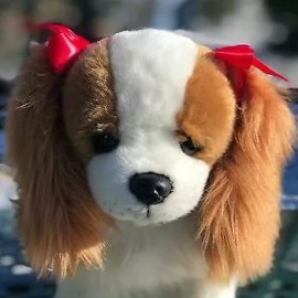 Auswella Plush Cavalier King Charles Spaniel Ellie Puppy Dog- Stuffed Animal Toy