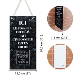 CARISPIBET Here the possible is already done | decorative signs inspirational decoration signs for the home 30 x 15 cm