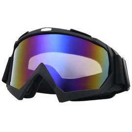 CROSSBODY Motorcycle Helmet Riding Goggles Glasses With Removable Face Mask,Detachable Fog-proof Warm Colorful Goggles Mouth Filter Adjustable Non-slip Strap Vintage Bullet Fight Motocross