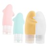 Baluue 4pcs Travel Refillable Toiletry Bottles Leak Travel Shampoo Containers