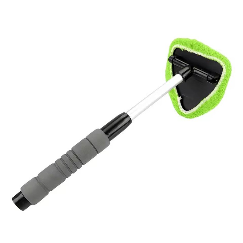 Telescopic Microfiber Windshield Cleaning Tool with Reusable Pad and Replacement