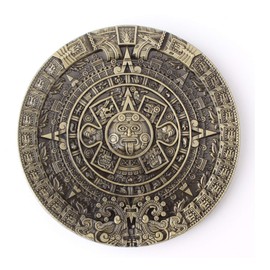 Patch Nation Aztec Calendar Emblem Cosplay Belt Buckle (Gold)