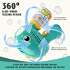 2 Pack Dinosaur Bubble Guns, Automatic Bubble Blower & 4