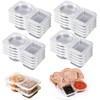 Pack of 20 Reusable Snack Pack Containers, Double Compartment Snack