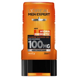 L'Oréal Paris Men Expert Hydra Energetic Taurine Shower Gel For Men, 3 in 1 for Face, Hair and Body, 300ml