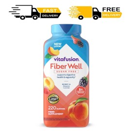 Vitafusion Fiber Well Sugar Free Gummy Vitamin Supplement, 220 ct.